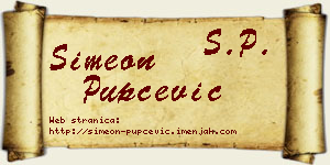 Simeon Pupčević vizit kartica